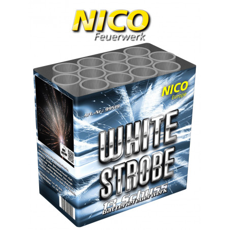 Nico White Strobe Feuerwerk Batterie - 13 Schüsser Feuerwerksbatterie Berlin kaufen Werksverkauf Silvester Schöneberg Kreuzberg 
