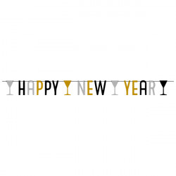 Silvester Deko Happy new year Girlande silvestergirlande Berlin kaufen