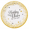 8 Happy New Year Einwegteller Papp Teller Ø 23 cm