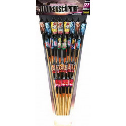 Silvester Raketen Sortiment Wolkenstürmer 27 Raketen leuchtkugelraketen Knallsternraketen Rockets Raketensortiment rakete feuerw