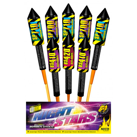 Silvester Raketen Sortiment Night Stars Nico 