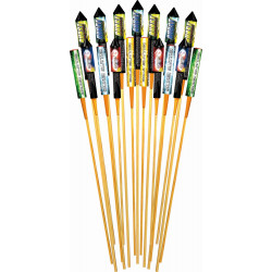 Silvester Nico 19 Raketen Sortiment Stardust