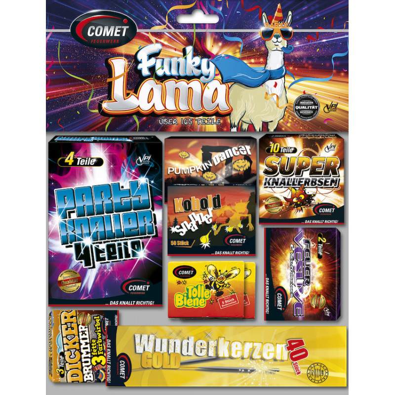 Jugendfeuerwerk Funky Lama über 200 Effekte