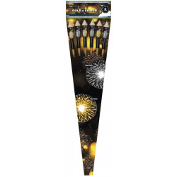 Silvester Feuerwerk Raketen Sortiment 6 Gold & Glory