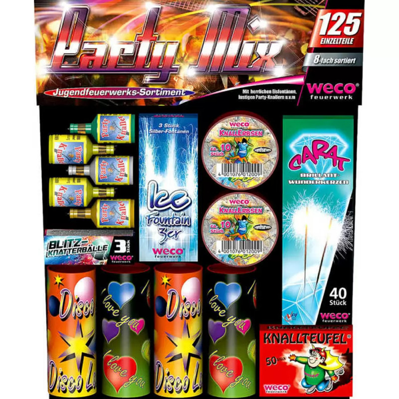Tischfeuerwerk und Party Set Party Mix