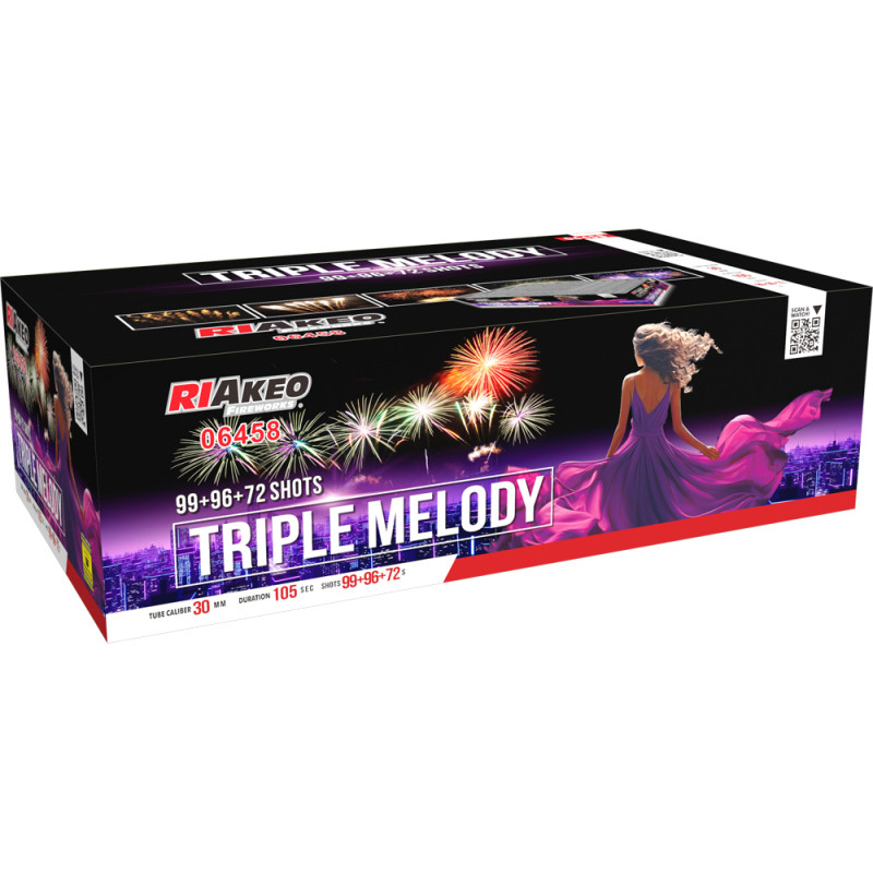 Riakeo Feuerwerk Verbund Batterie Triple Melody von Lesli