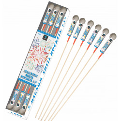 6 Magnum Shell Rockets 1,5" Kugelkopf Raketen