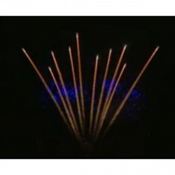 Pyrotrade Feuerwerk Single Row Gold Rain to Blue Comet with Blue mine Feuerwerksbatterie berlin kaufen werksverkauf