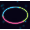 4 Neon Knicklicht Halsbänder dreifarbig