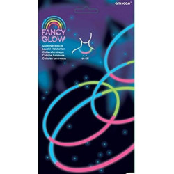 4 Neon Knicklicht Halsbänder dreifarbig