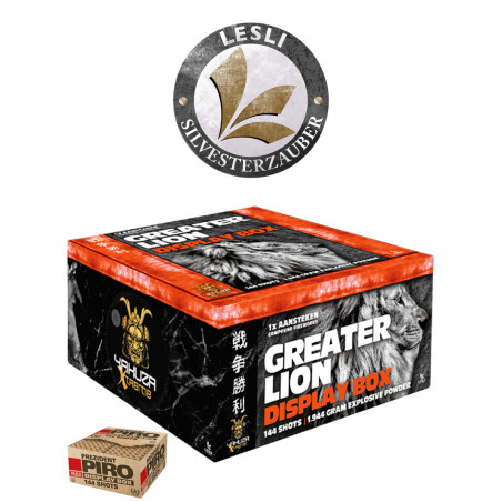 Silvester Feuerwerk Batterie Greater Lion Display Box von Lesli