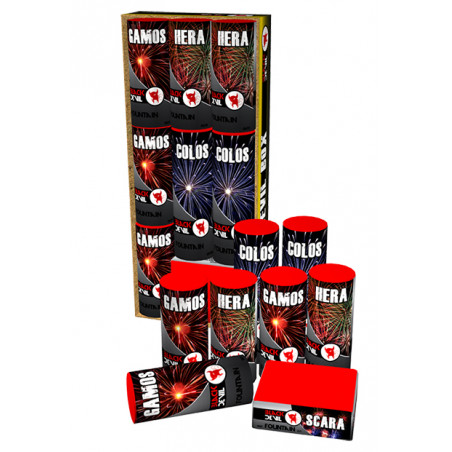Yellow Devil Box Silvester Leucht Feuerwerk Sortiment