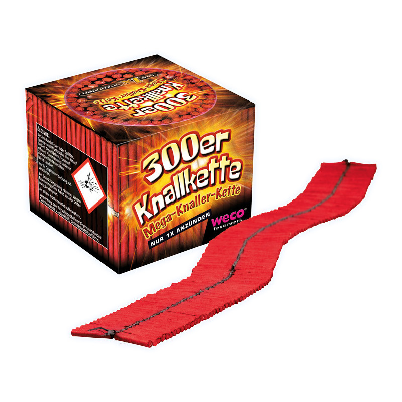 Weco Knallkette Silvester Feuerwerk 300 Knaller