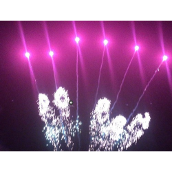 Pyrotrade Feuerwerk Single Row Silver whirl with green strobe mine purple tail Feuerwerksbatterie berlin kaufen werksverkauf