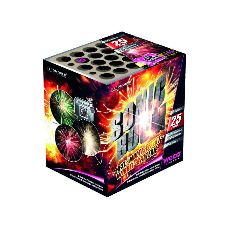 Silvester Feuerwerk Batterie Sonic Boom von Weco