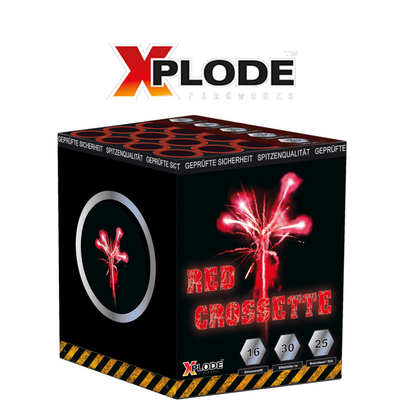 Silvester Feuerwerk Batterie Red Crossette in rot krossette berlin kaufen schöneberg kreuzberg werksverkauf zehlendorf steglitz 