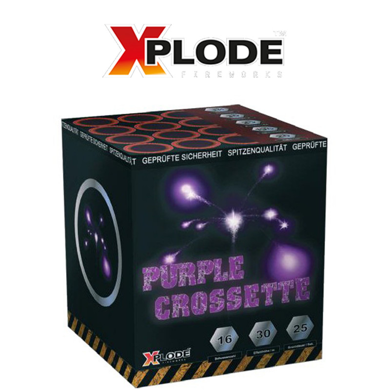 Silvester Feuerwerk Batterie Purple Crossette in lila krossette berlin kaufen schöneberg kreuzberg werksverkauf steglitz tempelh