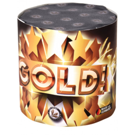Silvester Feuerwerk Lesli Batterie Gold x118 10 Schuss goldpalmen goldeffekte palmen silvesterfeuerwerk feuerwerksbatterie berli