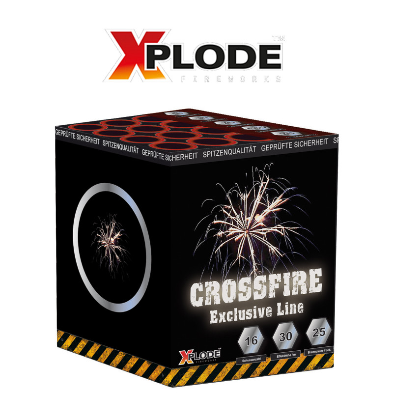 Silvester Feuerwerk Batterie Crossfire Crossette mit Crackling krossette berlin kaufen schöneberg kreuzberg werksverkauf