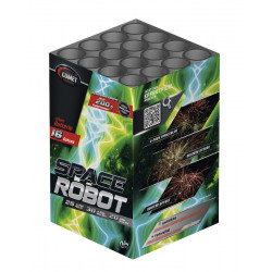 Silvester Feuerwerk Batterie Space Robot von Comet