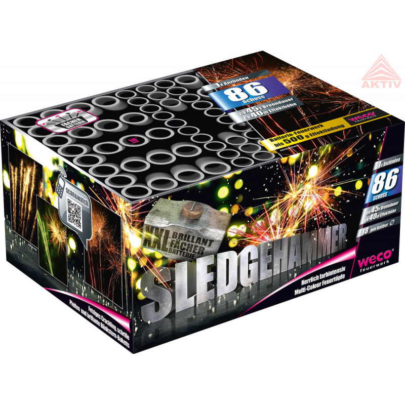 Sledgehammer Weco Silvester Feuerwerk Batterie