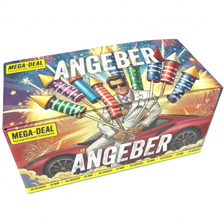 Silvester Feuerwerk Batterie Angeber von Pyrotrade