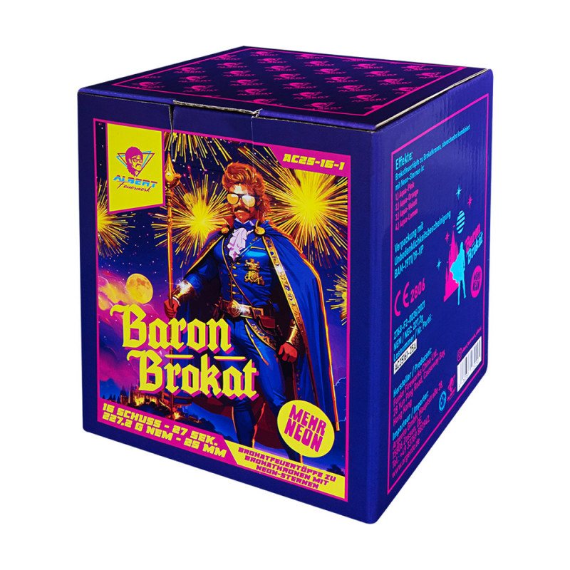 Albert Baron Brokat Silvester Feuerwerk Batterie von Funke