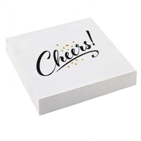 20 Servietten Cheers Happy New Year Silvester 