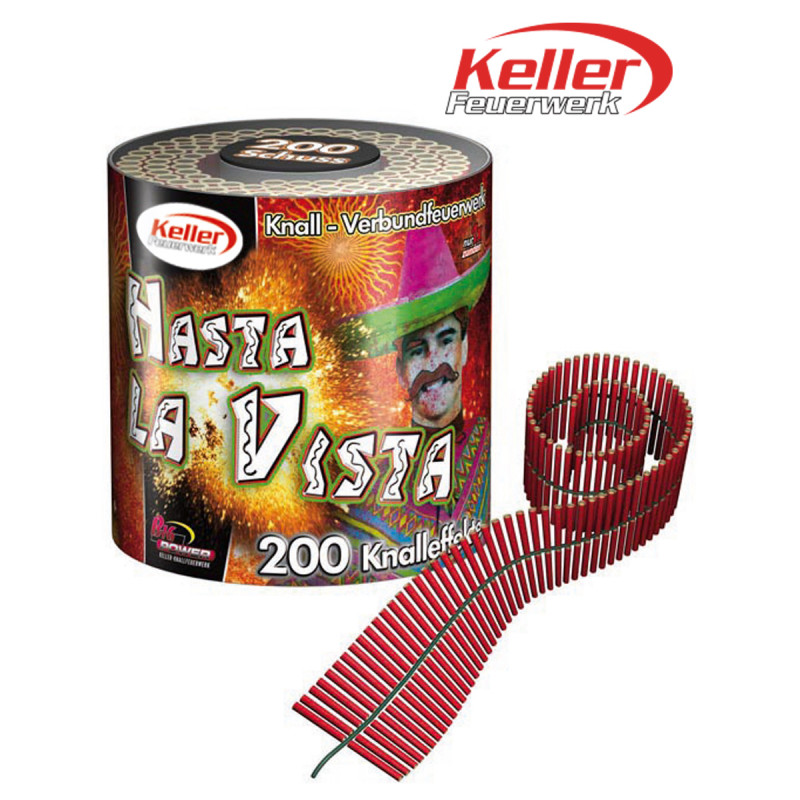 Silvester Feuerwerk Knallkette Hasta la vista 200 Knaller Silvester Feuerwerk Chinaböller chinaknaller Böller Berlin kaufen Schö