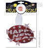 Silvester Deko Hängedeko Happy new year rosette glitzer dekoration