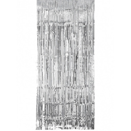 Lametta Vorhang in gold oder silber bunt regenbogen 91,4x240cm Lamettavorhang