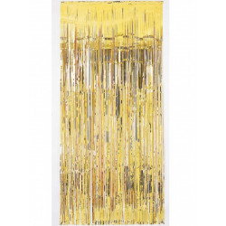 Lametta Vorhang in gold oder silber bunt regenbogen 91,4x240cm Lamettavorhang