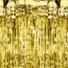 Lametta Vorhang in gold oder silber bunt regenbogen 91,4x240cm Lamettavorhang