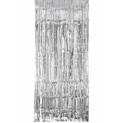 Lametta Vorhang in gold oder silber bunt regenbogen 91,4x240cm Lamettavorhang