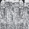 Lametta Vorhang in gold oder silber bunt regenbogen 91,4x240cm Lamettavorhang