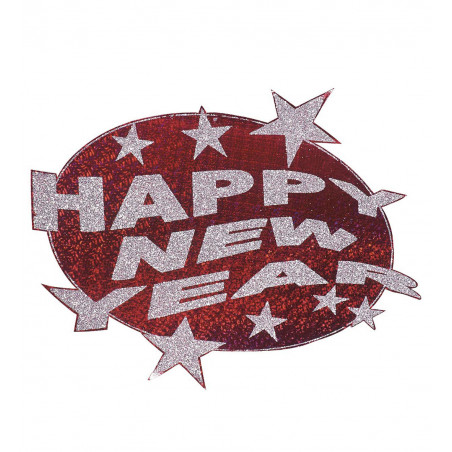 Silvester Deko Hängedeko Happy new year glitter holographisch glitzer dekoration