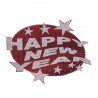 Silvester Deko Hängedeko Happy new year glitter holographisch glitzer dekoration