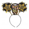Edler Glitzer Haarreif Happy New Year in gold und silber silvester sylvester stirnreif neujahr x514 x515