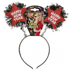 Edler Glitzer Haarreif Happy New Year in gold und silber silvester sylvester stirnreif neujahr x514 x515