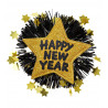 Edler Glitzer Happy New Year Anstecker bzw. Brosche in gold und silber silvester sylvester stirnreif neujahr
