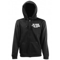 Lesli Fan Hoodie als Jacke GO HARD OR GO HOME kaputze kapuze kaputzenjacke Feuerwerk Berlin kaufen