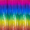 Lametta Vorhang in gold oder silber bunt regenbogen 91,4x240cm Lamettavorhang