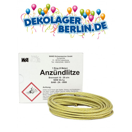 Wano Silvester Feuerwerk Zündschnur gelb 8m Rolle anzündlitze anzünder anzündschnur berlin kaufen werksverkauf zünder anzündmitt