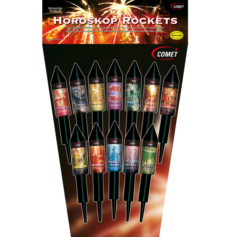 Silvester Raketen Sortiment Horoskop Rockets