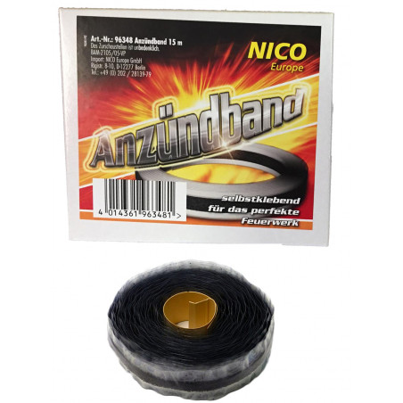 Nico Tape Match tapematch zündband 15m Rolle Silvester Feuerwerk Zündschnur Visco 30 grün 10m Rolle anzündlitze anzünder anzünds