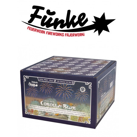 Silvester Feuerwerk XXL Verbund Corolla Blue von Funke Batterie berlin kaufen werksverkauf kreuzberg schöneberg zehlendorf stegl