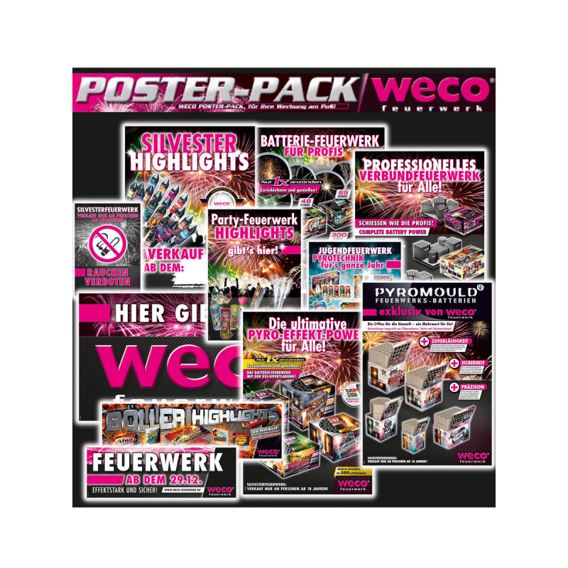 Weco Plakat Set mit Hülse Berlin kaufen Feuerwerk