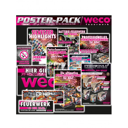 Weco Plakat Set mit Hülse Berlin kaufen Feuerwerk
