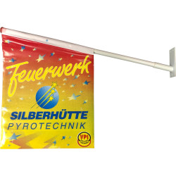 Silberhütte Werbefahne mit Wandhalterung Berlin kaufen Feuerwerk
