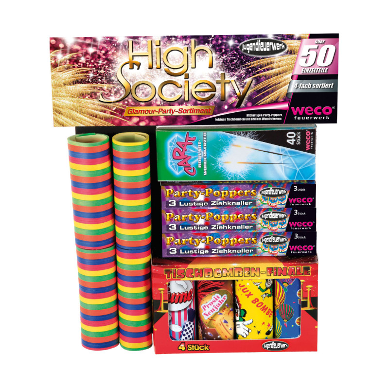 Tischfeuerwerk und Party Set High Society